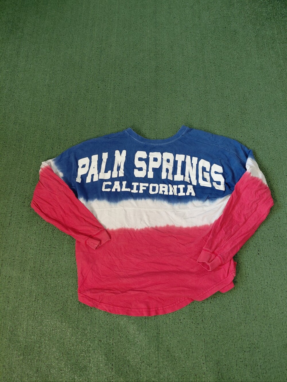 Womens Basix Of America Palm Springs California Red White & Blue Patriotic Long